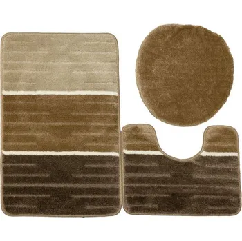 Koberec Sada koupelnových koberečků COMO krémová / šedá