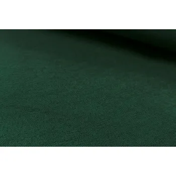 Bavlněný kepr s elastanem LAHVOVĚ ZELENÁ