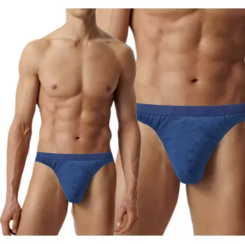 Slipy 2x pánské prémiové slipy ATLANTIC prodyšné 2-PACK MP-1188 L denim