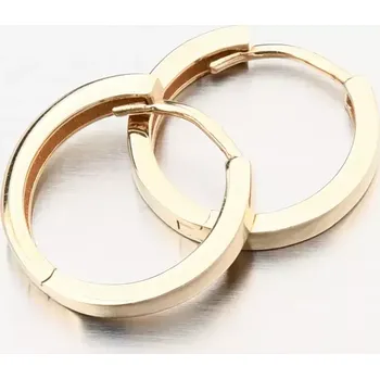 Náušnice Dámské náušnice žluté zlato 585 kruhy 14 mm PKL22-055