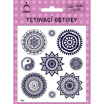 Odstranitelné tetování Dětské tetovací obtisky - MANDALY 01