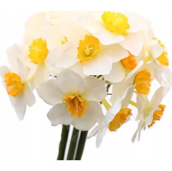 umělá květina JARNÍ KYTICE KRÉMOVÝCH NARCISŮ Do Vázy Na Aranžmá K Dekoraci 32 cm