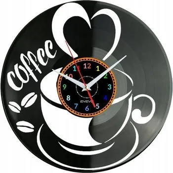 Hodiny Kávové Nástěnné Hodiny Vinylová Deska Moderní Dekorativní Dárek