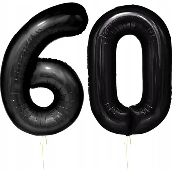 Balónek Balónky číslo 60 černé, 100 cm