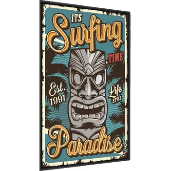 Obraz Plakát Havajská MASKA Nápisy Vintage Styl 50x70 v rámu 50 x 70 cm