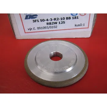 Brusný kotouč CBN brousící kotouč obvodový radiusový 3F1 50X4X3/R2-5-10 BB181 RB2W 125