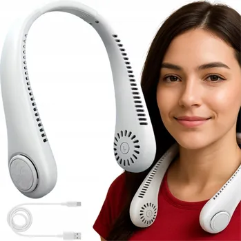 Vzduchotechnika Mini ventilátor SANDOS COOLNECK BREEZE 400 bílý, akumulátorový, 3 režimy