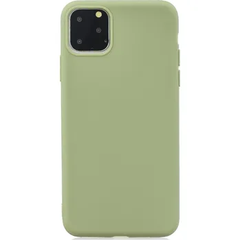 Matný silikonový obal na iPhone 11 Pro Max - Hráškově zelená