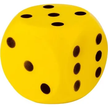 Hračka pro nejmenší Adroni Kostka měkká - velikost 10 žlutá