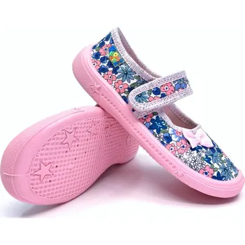Dívčí baleríny Dívčí bačkory Peon Květinky MI 001 GR 27, Vnitřní délka boty: 16,5 cm, Vnitřní šířka boty: 6,4 cm