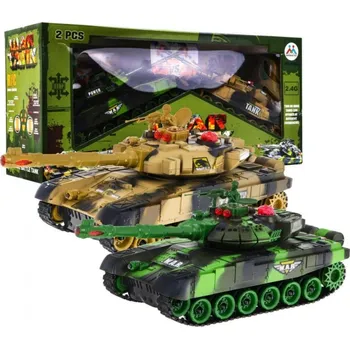 RC model tanku Sada tanků RC 9993 Tanková bitva T90 W.A.R vs. T90 FORCE 2,4Ghz RTR 1:14