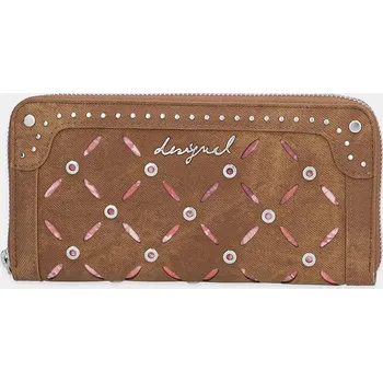Peněženka Peněženka Desigual YANKEE FIONACAMEL dámská, hnědá barva, 25WAYP34 88X, vel. ONE SIZE