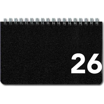 Kalendář BOBO Diář týdenní na šířku 160 x 100 mm, černý