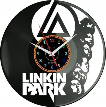 Hodiny Nástěnné hodiny Rocková kapela Linking Park - Vinylová deska - Moderní design
