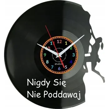 Hodiny Nikdy se nevzdávej Nástěnné hodiny vinylová deska Moderní dekorativní