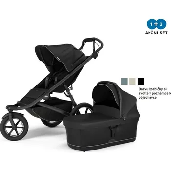 Kočárek Thule Urban Glide 3 Black + hluboká korba (libovolná barva), Doprava ZDARMA