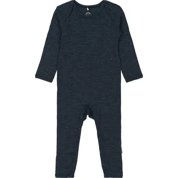 Mikk-Line Mikk - line dětský vlněný overal 6016 - Melange Blue Nights Velikost: 86 MERINO VLNA, BAMBUS