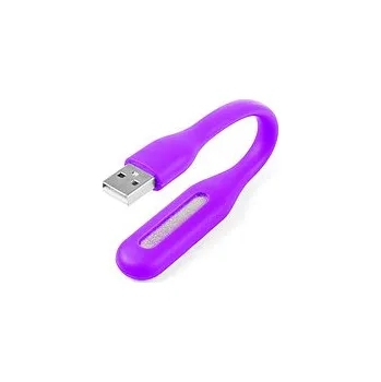 Lampička Silikonová LED lampička USB, 6 LED diod, červená, 170x18,5x9 mm, 5V, 1,2W LG3RH