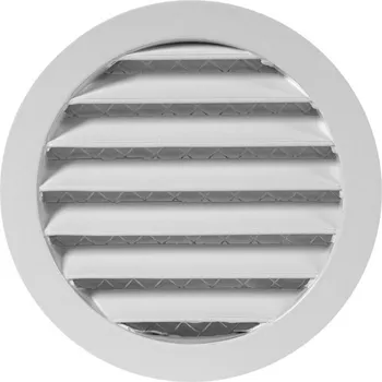 Ventishop ALKRb 250 kruhová hliníková větrací mřížka se sítem, bílá