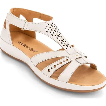 Dámské sandále Kožené sandály na suchý zip Pédiconfort®, extra široké bílá 38