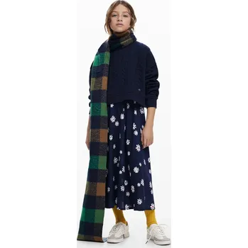 Dámské šaty Dětské šaty a svetr Desigual tmavomodrá barva, midi, áčková, 25WGVK03 59X, vel. 152