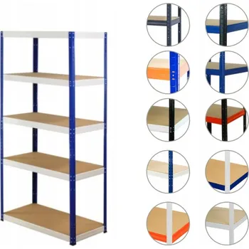 Dílenský regál Kovový regál skladový garážový HELIOS HNW 213x075x30 5x275kg