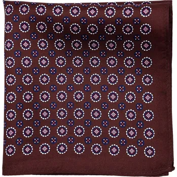 Šátek Bubibubi Tmavohnědý hedvábný kapesníček do saka Bari