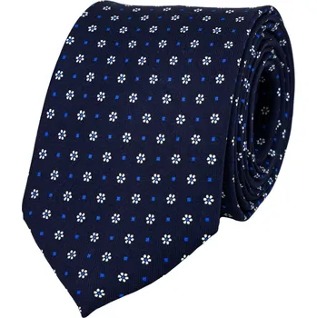 Kravata Bubibubi Tmavomodrá hedvábná kravata Piave