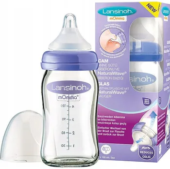 Kojenecká láhev Láhev Lansinoh skleněná 160 ml s dudlíkem velikosti S