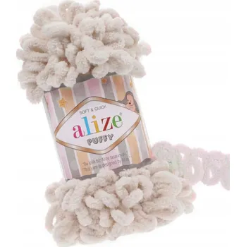 Příze Příze Alize Puffy 100g silná měkká krémová 599