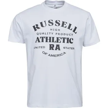 Pánské tričko Pánské tričko Russell Athletic PRODUCT OF AMERICA M Bílá, Černá