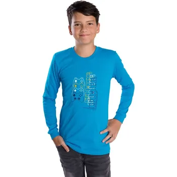 Chlapecké triko Betty mode GAMER - tyrkysové