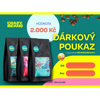 Dárkový potravinový koš Dárkový kávový poukaz 2000 Kč