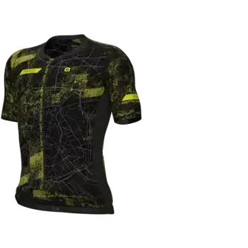 cyklistický dres Alé PR-E Town pánský cyklistický dres krátký rukáv Giallo Fluo Paris vel. M