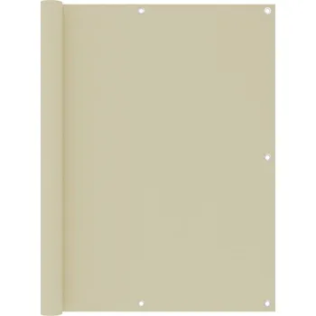 Slunečník Nabytek XL Balkónová zástěna krémová 120 x 600 cm oxfordská látka 134959