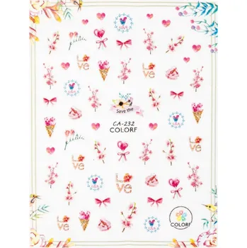 Samolepky na nehty, valentýnské, CA232