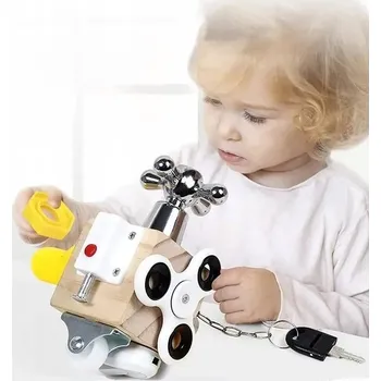 Hračka pro nejmenší SENZORICKÁ KOSTKA HRAČKA EDUKAČNÍ MANIPULAČNÍ 7V1 MONTESSORI KOSTKA