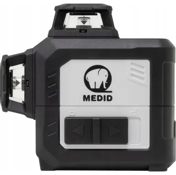 Měřící laser MEDID Zelený 3D laser s dosahem 30 m + kufr, brýle, terč, držák