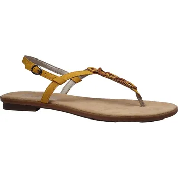 Dámské sandále Letní vycházková obuv, Rieker, žlutá: Žlutá Syntetika 28 43 F - užší střih (23334-23334)