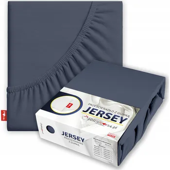 Prostěradlo Prostěradlo JERSEY 90x200 s Gumou Hrubá Bavlna Bok 30 cm Tmavě Popelavá