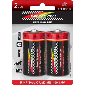 Článková baterie Zinko-uhlíková baterie Energy Cell C (R14) 2 ks