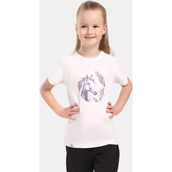 Dívčí tričko Dívčí bavlněné tričko Kilpi MALGA-JG bílá 110