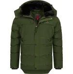 HÖHENHORN Pánská zimní bunda s kožešinou HOHENHORN Adamelo Barva: Zelená, Velikost: M