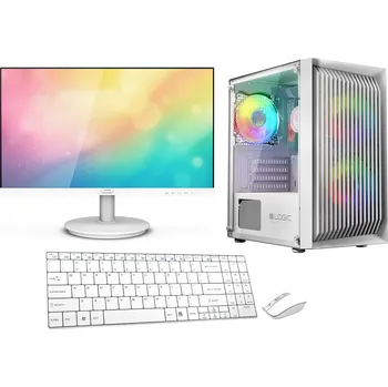 Stolní počítač Herní PC sestava WHITE RYZEN 7 5700G 16GB RX VEGA8 SSD 512GB M.2 WIFI W11 + 24" monitor