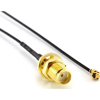 Elektronická stavebnice LaskaKit_cz Pigtail U.FL/IPEX1 - SMA Female, kabel 1,15mm, 15cm