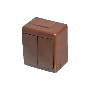 vypínač Jednopólový vypínač Klasik Pawbol, hnědé odstíny D.3210W2