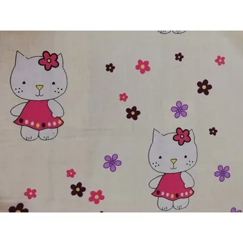 Bavlněná česká látka šíře 160cm - Hello Kitty (50cm)