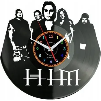 Hodiny HIM Nástěnné hodiny v designu vinylové desky – moderní dekorace, dárek k narozeninám