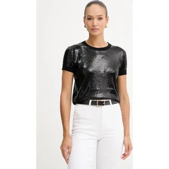 Dámské tričko Tričko Guess JUNIPER dámské, černá barva, W5YR21 Z3E70 W5YR21.Z3E70 99X, vel. M