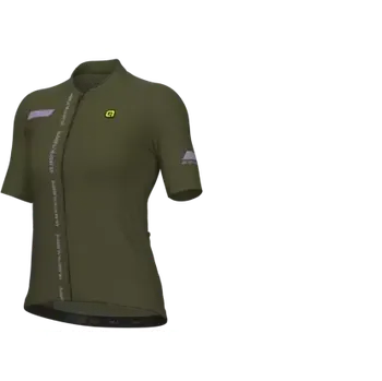 cyklistický dres Alé PR-E Follow Me dámský cyklistický dres krátký rukáv Military Green vel. L
